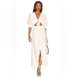 Free People String of Hearts Cut-Out Shirred Maxi Dress NWT